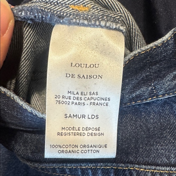 Loulou Studio Relaxed Blue Women's Jeans - Picture 10 of 10